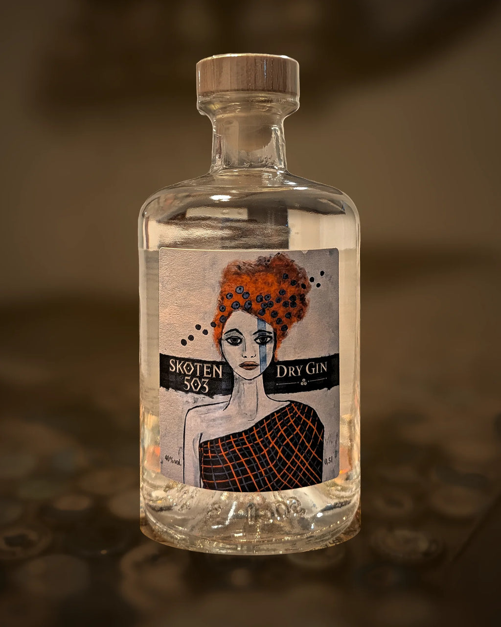 BODOLI SKOTEN°503 Dry Gin – Flasche, Vorderseite