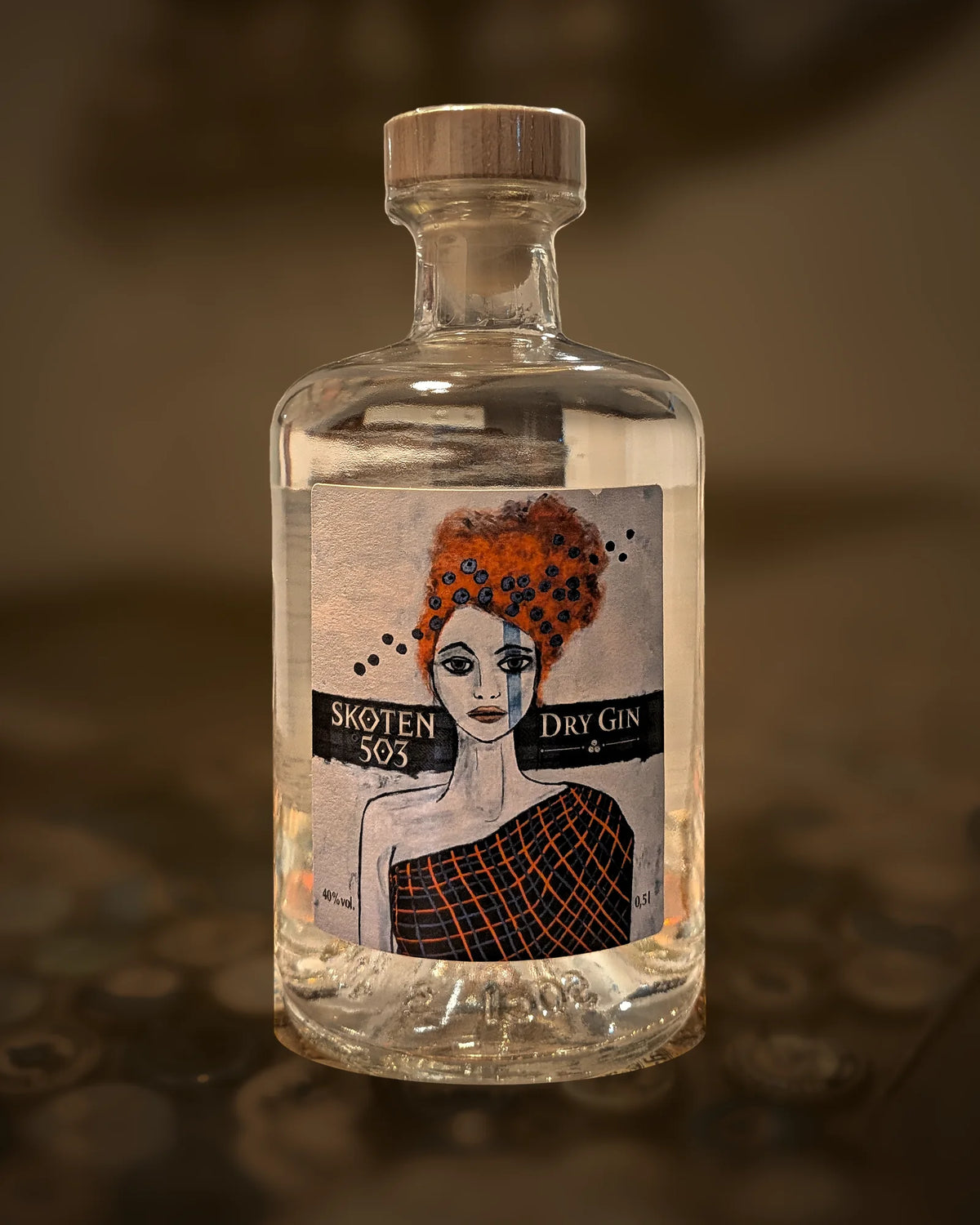 BODOLI SKOTEN°503 Dry Gin – Flasche, Vorderseite