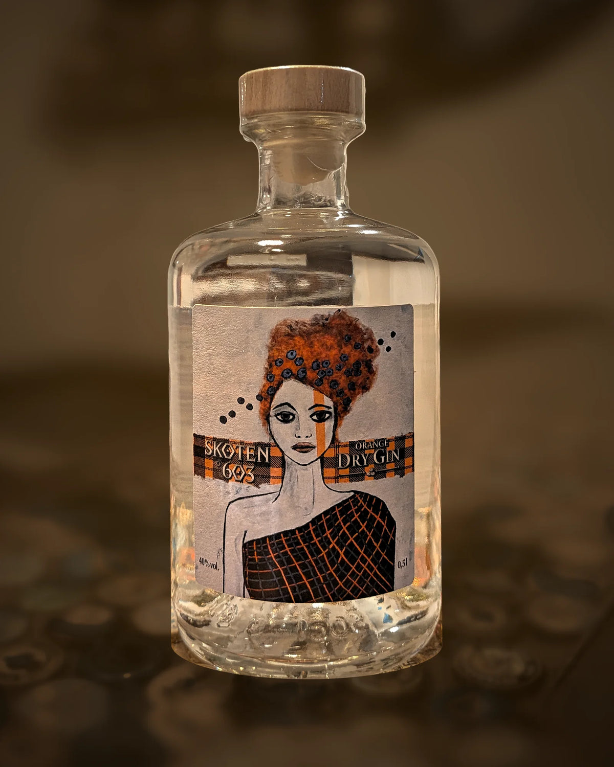 BODOLI SKOTEN°603 Orange Dry Gin – Flasche, Vorderseite